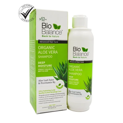 Organic Aloe Vera Shampoo Perfect For Dry & Brittle Hair -330Ml- Biobalance