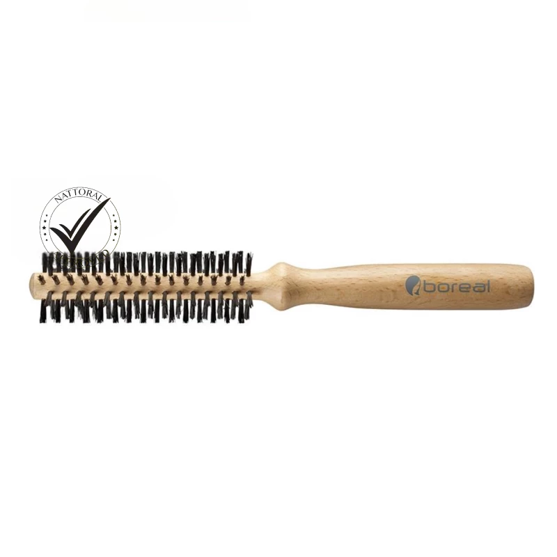 Boreal Small Wood Roller Hair Brush- Pure Bristle