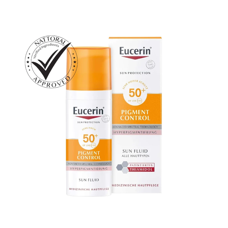 Eucerin Sun Fluid Pigment Control Organic Chemical Sunscreen Spf50+ -50Ml