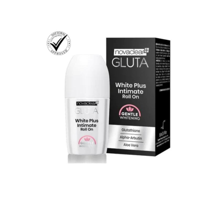 Gluta White Plus Intimate Roll On, Intimate Areas Whitening  With Glutathione -50Ml- Novaclear