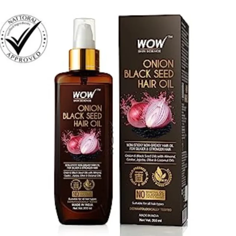 Wow Skin Science Onion Black Seed Hair Oil With Comb 200Ml