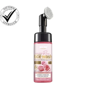 Wow Himalayan Rose Foaming Face Wash Brush 150Ml