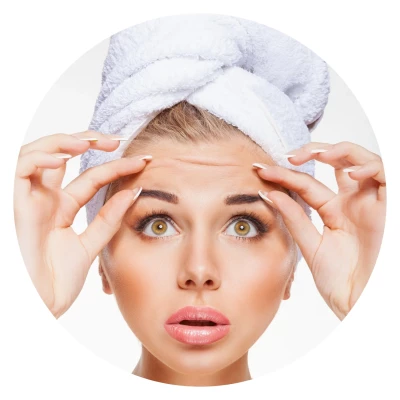 التجاعيد والخطوط الرفيعة